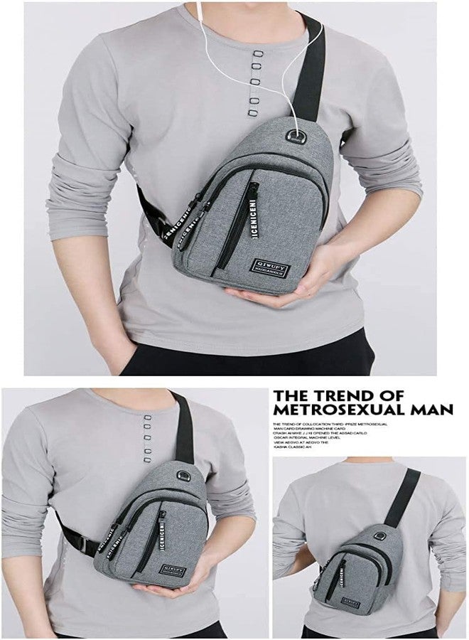 AG E-Com Small Crossbody Chest Bag Sling Bag Water Resistant Purse One Strap Travel Bag for Men Women Boys With Earphone Hole - Image 2